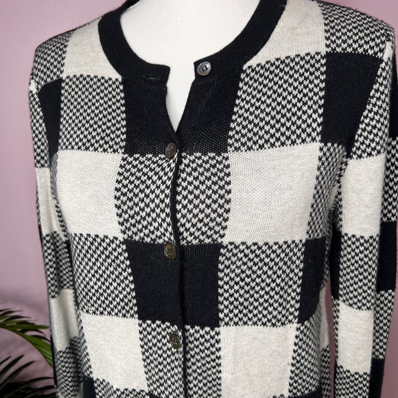 Joie cardigan Knit Button down black and white small - Picture 7 of 10